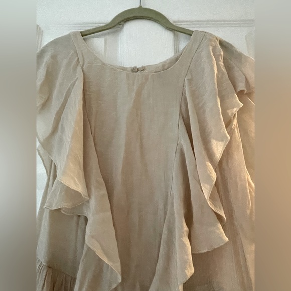 Vero Moda Tan Linen Top - Picture 3 of 6